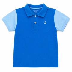 Contrast Sleeve Polo Shirt - Anchor Embroidery - K-120