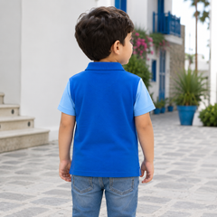 Contrast Sleeve Polo Shirt - Anchor Embroidery - K-120