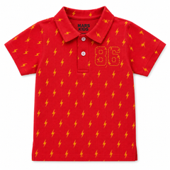 Lightning 86 All-Over Print Pique Polo - Embroidered Number - K-121