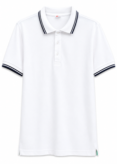 Short Sleeves Polo Collar With Three Button Placket - M-129