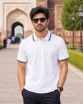 Short Sleeves Polo Collar With Three Button Placket - M-129