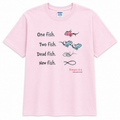 Short sleeves round neck front graphic t shirt - W-115