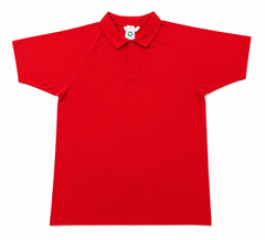 Short Sleeves Plain Red Polo Shirt - M-131