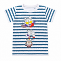 Short Sleeves Round Neck With Fun Carton Graphic Print T-Shirt- K-22