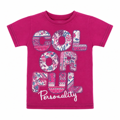 Short Sleeves Round Neck With Floral Pattren T-Shirt- K-26