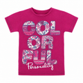 Short Sleeves Round Neck With Floral Pattren T-Shirt- K-26