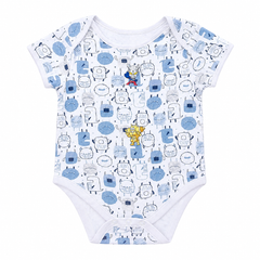 Baby Short Sleeves Bodysuit with Grey Monster Carton - K-33