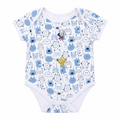 Baby Short Sleeves Bodysuit with Grey Monster Carton - K-33