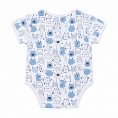 Baby Short Sleeves Bodysuit with Grey Monster Carton - K-33