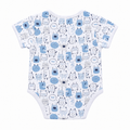 Baby Short Sleeves Bodysuit with Grey Monster Carton - K-33