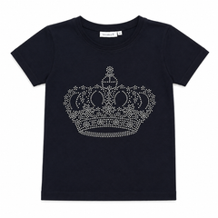 Black Studded Crown T-Shirt - K-40