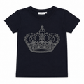 Black Studded Crown T-Shirt - K-40