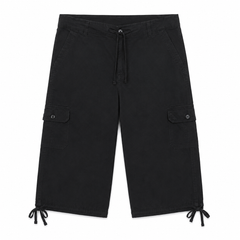 Mens Cotton Cargo Shorts Regular Fit Multi Pocket - M-115