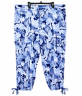 Women Printed Cargo Capri Pants Joggers - W-46
