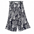 Women Printed Pleated Wide Leg Palazzo - W-49