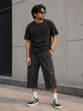 Mens Cotton Cargo Shorts Regular Fit Multi Pocket - M-118