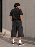 Mens Cotton Cargo Shorts Regular Fit Multi Pocket - M-118