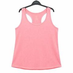 Women's Peach Pink Racerback Cotton Tank - Sleeveless - W-67
