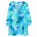Women's Tropical Print Kaftan / Beach Tunic / Cover-Up - W-53