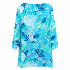 Women's Tropical Print Kaftan / Beach Tunic / Cover-Up - W-53