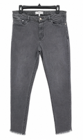 Women Skinny Jeans Mid Rise Frayed Hem - W-40