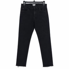 Women Skinny Jeans Mid Rise Raw Frayed Hem - W-41
