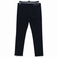 Women Skinny Jeans Mid Rise Raw Frayed Hem - W-41
