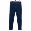 Women Dark Blue Skinny Jeans Mid Rise Classic 5-Pocket - W-42