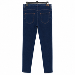 Women Dark Blue Skinny Jeans Mid Rise Classic 5-Pocket - W-42