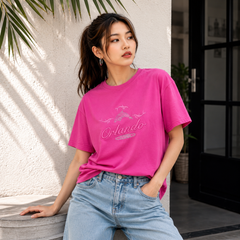 Half Sleeve Round Neck Front Embroidered T-Shirt - W-25