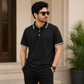 Short Sleeves Polo Collar With Three Button Placket - M-89