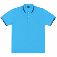 Short Sleeves Polo Collar With Three Button Placket - M-90