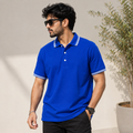 Short Sleeves Polo Collar With Three Button Placket - M-96