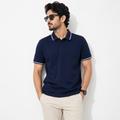 Short Sleeves Polo Collar With Two Button Placket - M-81