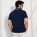 Short Sleeves Polo Collar With Two Button Placket - M-81