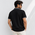 Short Sleeves Polo Collar With Three Button Placket - M-82