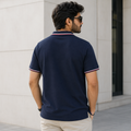 Short Sleeves Polo Collar With Three Button Placket - M-84