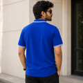 Short Sleeves Polo Collar With Three Button Placket - M-85