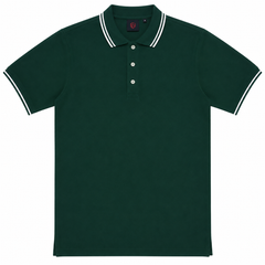 Short Sleeves Polo Collar With Three Button Placket - M-87