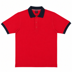 Short Sleeves Polo Collar With Three Button Placket - M-86