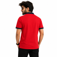 Short Sleeves Polo Collar With Three Button Placket - M-103