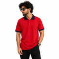 Short Sleeves Polo Collar With Three Button Placket - M-103