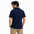 Short Sleeves Polo Collar With Front Embroidery Three Button Placket - M-104