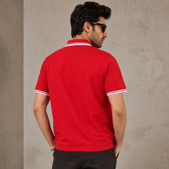 Short Sleeves Polo Collar With Three Button Placket - M-107