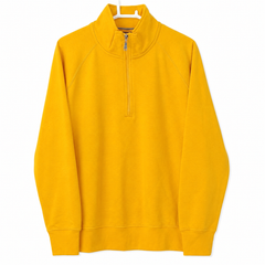 Quarter-Zip Standup Collar Ribbed Cuff Sweatshirt