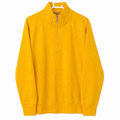 Quarter-Zip Standup Collar Ribbed Cuff Sweatshirt