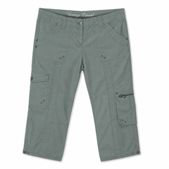 Olive Cargo Capri Pant