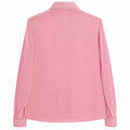 Full Sleeves Pink Polka Dot Sheer Shirt - W-126