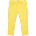 Lemon Yellow Slim Fit Pants With Front Back Pocket - W-127