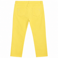 Lemon Yellow Slim Fit Pants With Front Back Pocket - W-127